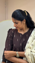 Brown Raw Silk  - 3197