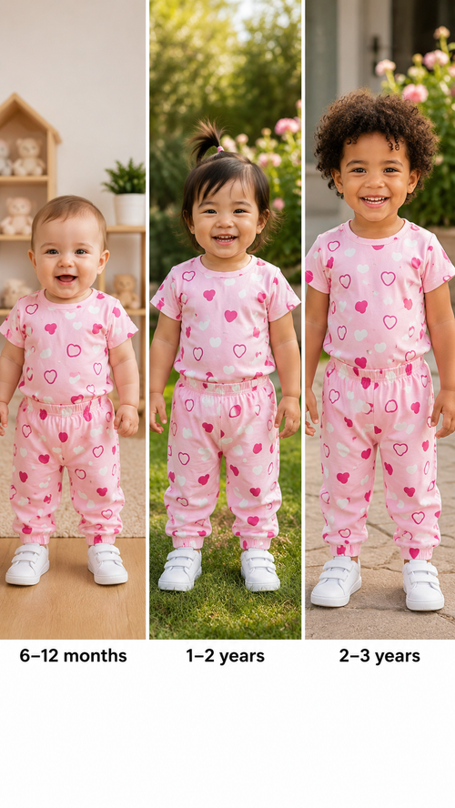 Baby Pink Unisex Kids Co-ord Set