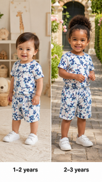 White  Unisex Kids Co-ord Set