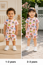 Light Pink  Unisex Kids Co-ord Set