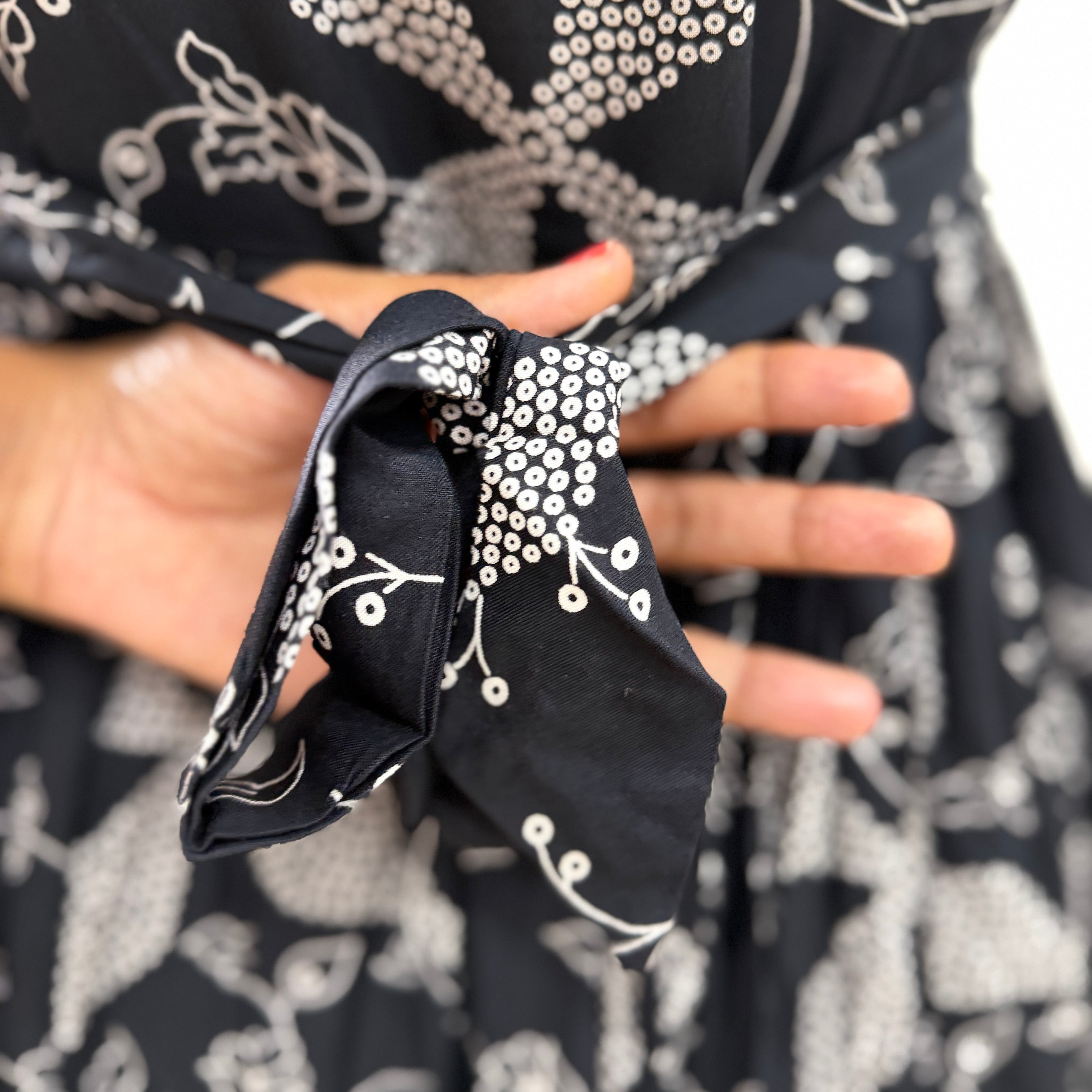 Black Dot Heavy Rayon Feeding Maxi - 2996