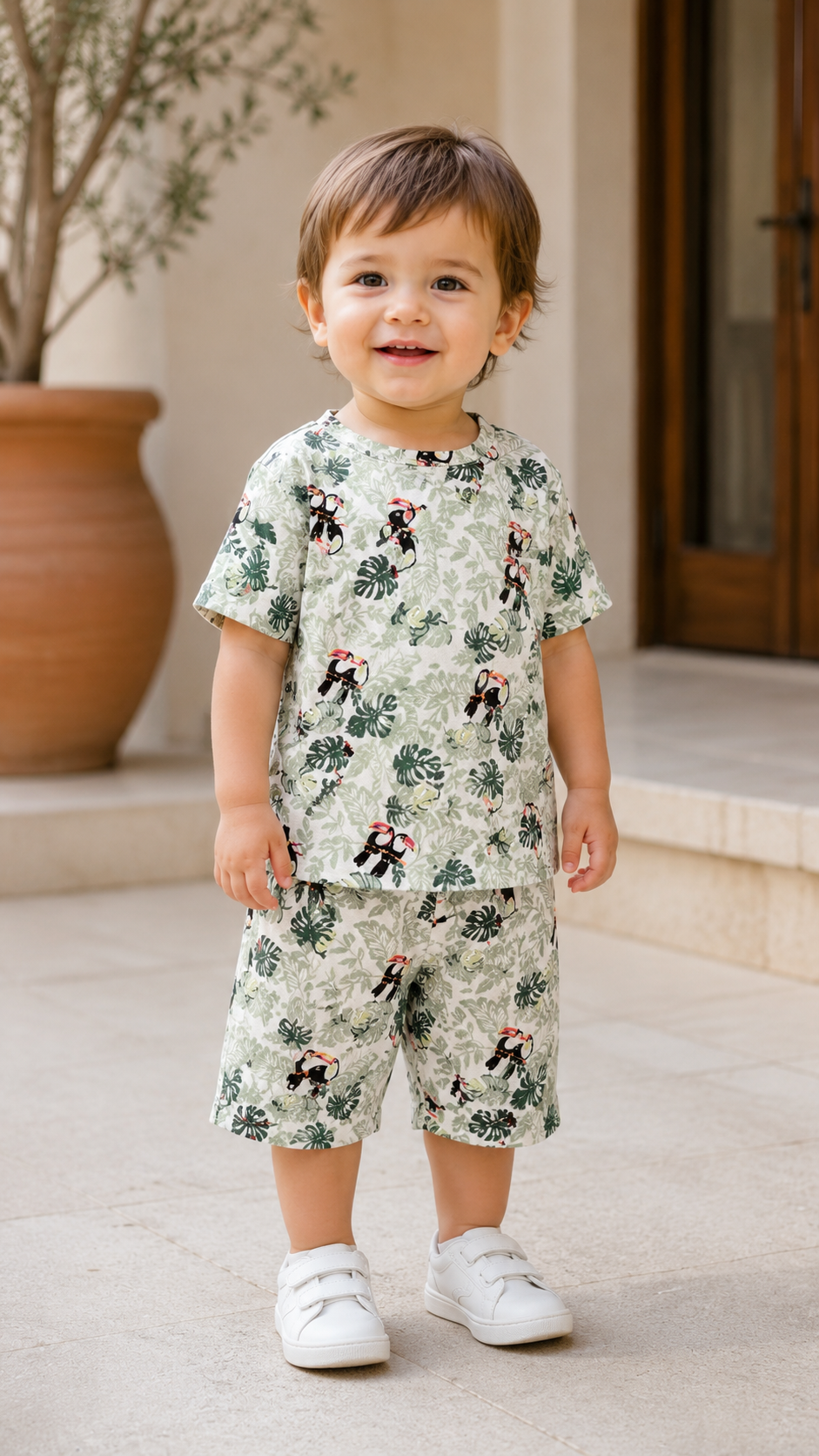 Sage Green Unisex Kids Co-ord Set