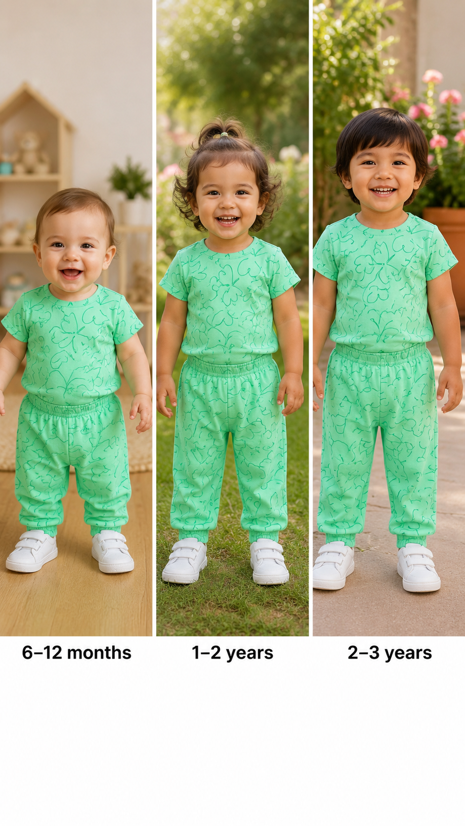 Mint Green Unisex Kids Co-ord Set