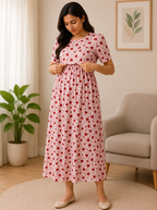 Light Pink Zipless Maternity Wear- 3311