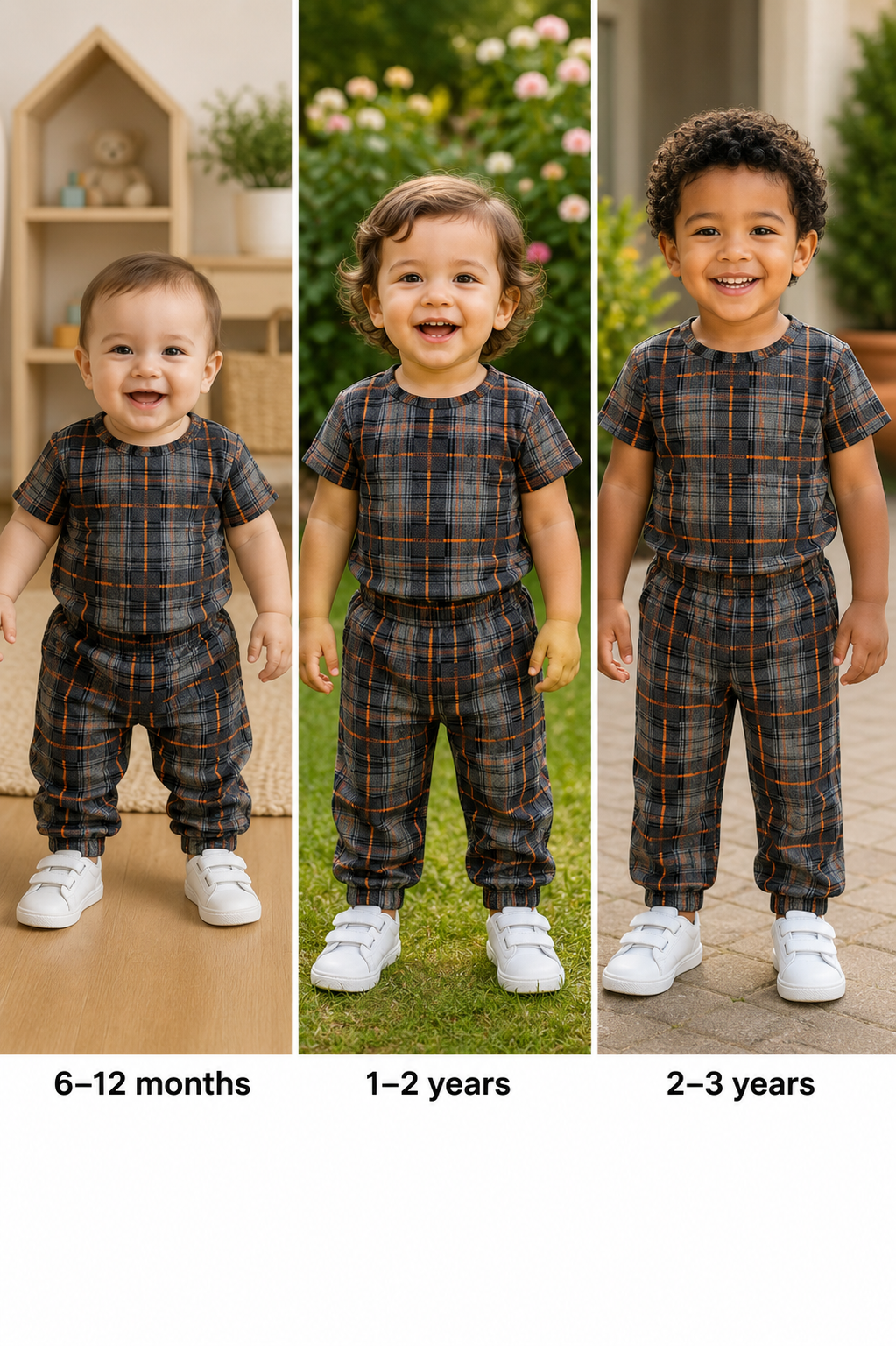 Grey  Unisex Kids Co-ord Set