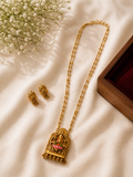 Antique Temple Arch Pendant Necklace Set - 3366