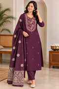 Wine Roman Silk Set  - 3296