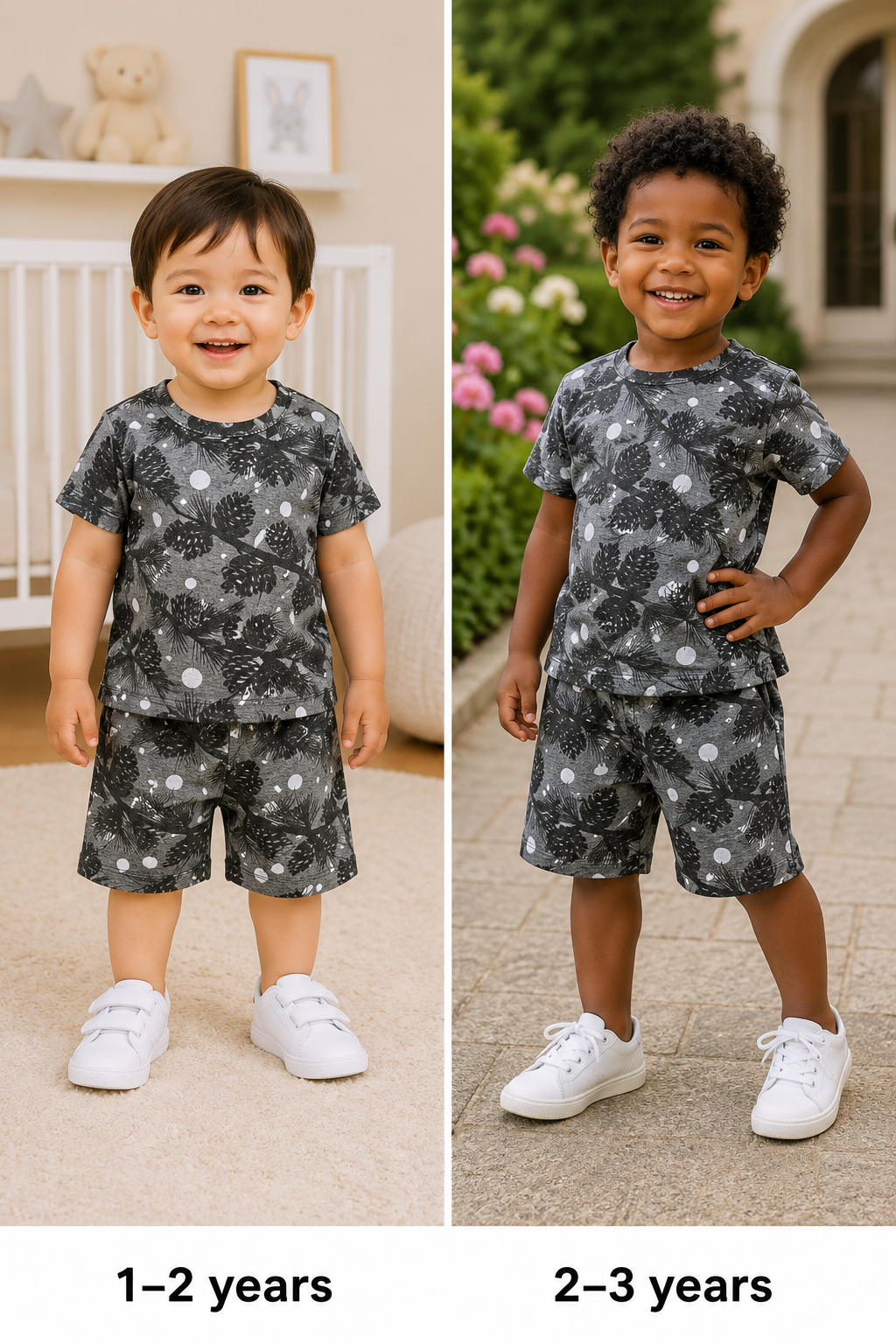 Charcoal Unisex Kids Co-ord Set