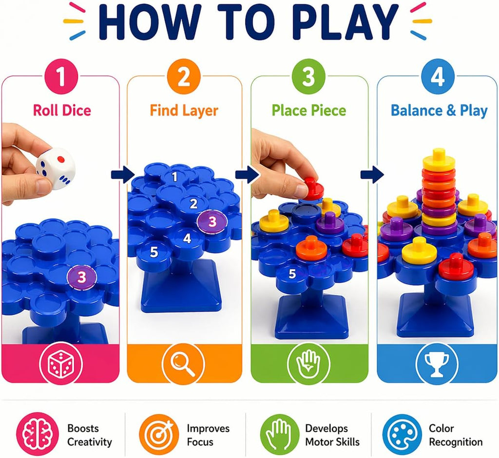 Topple Tree Balancing Board Game - 2158