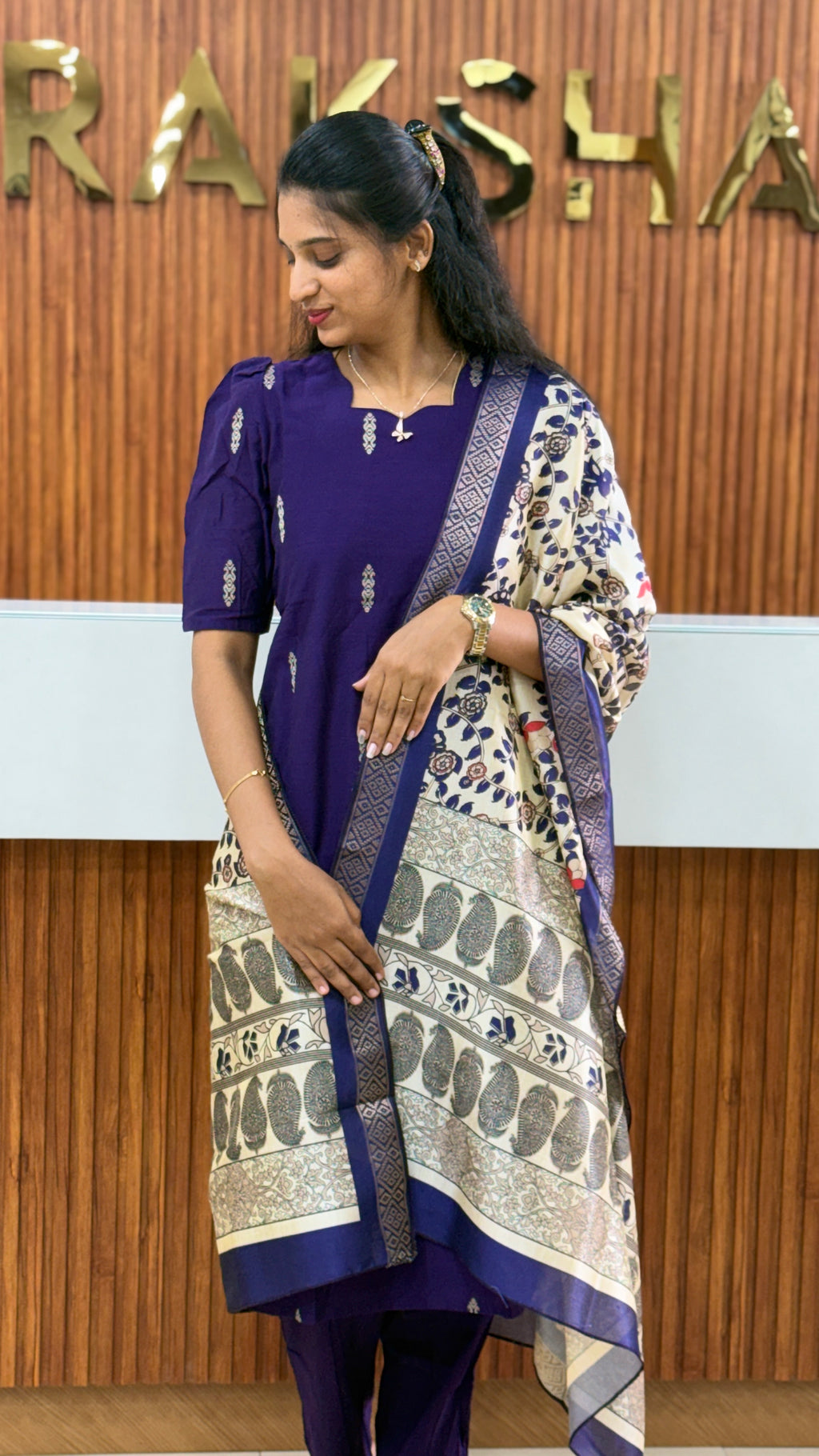 Purple Raw silk - 3200
