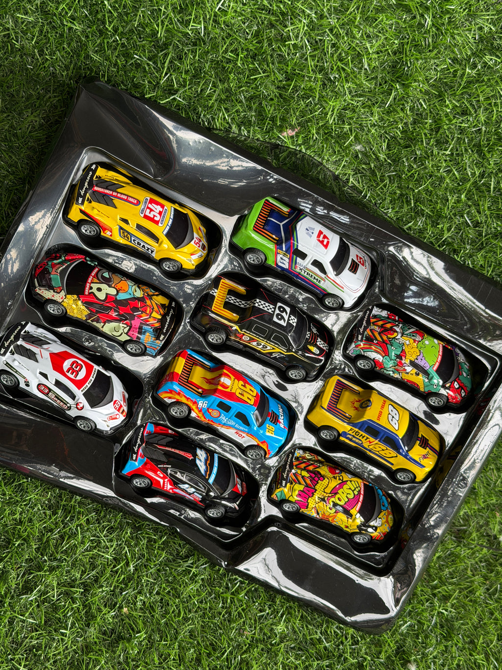 Metal Racing Cars Pack of 10