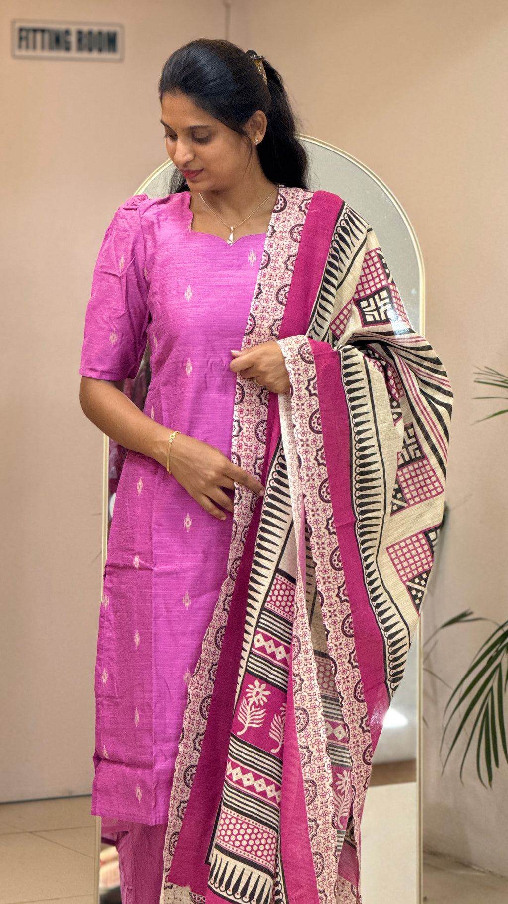 Lotus pink Raw Silk - 3198