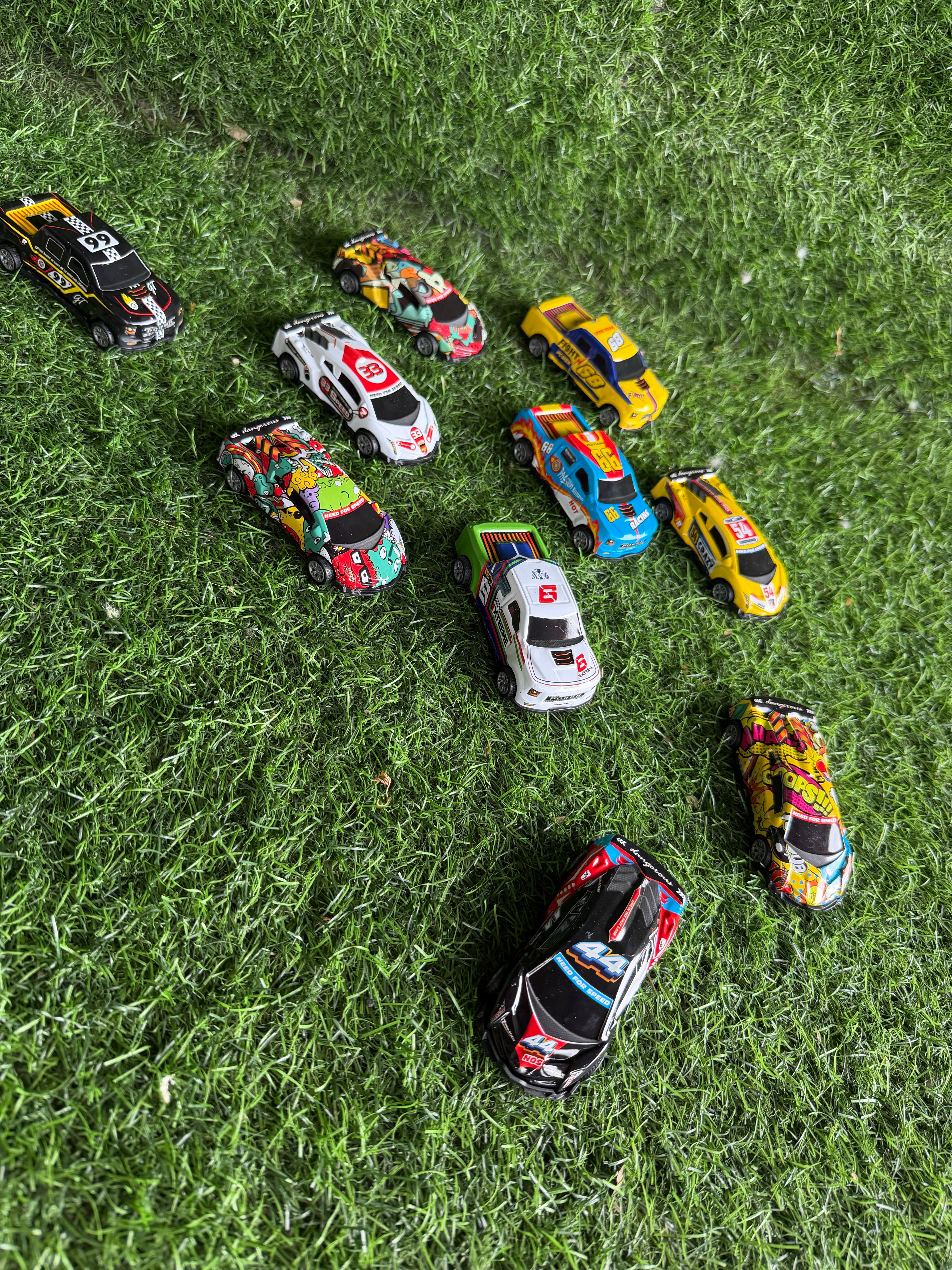 Metal Racing Cars Pack of 10