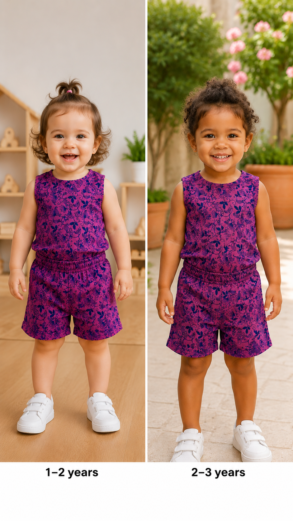 Pink Soft Cotton Unisex Kids Co-ord Set