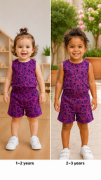 Pink Soft Cotton Unisex Kids Co-ord Set