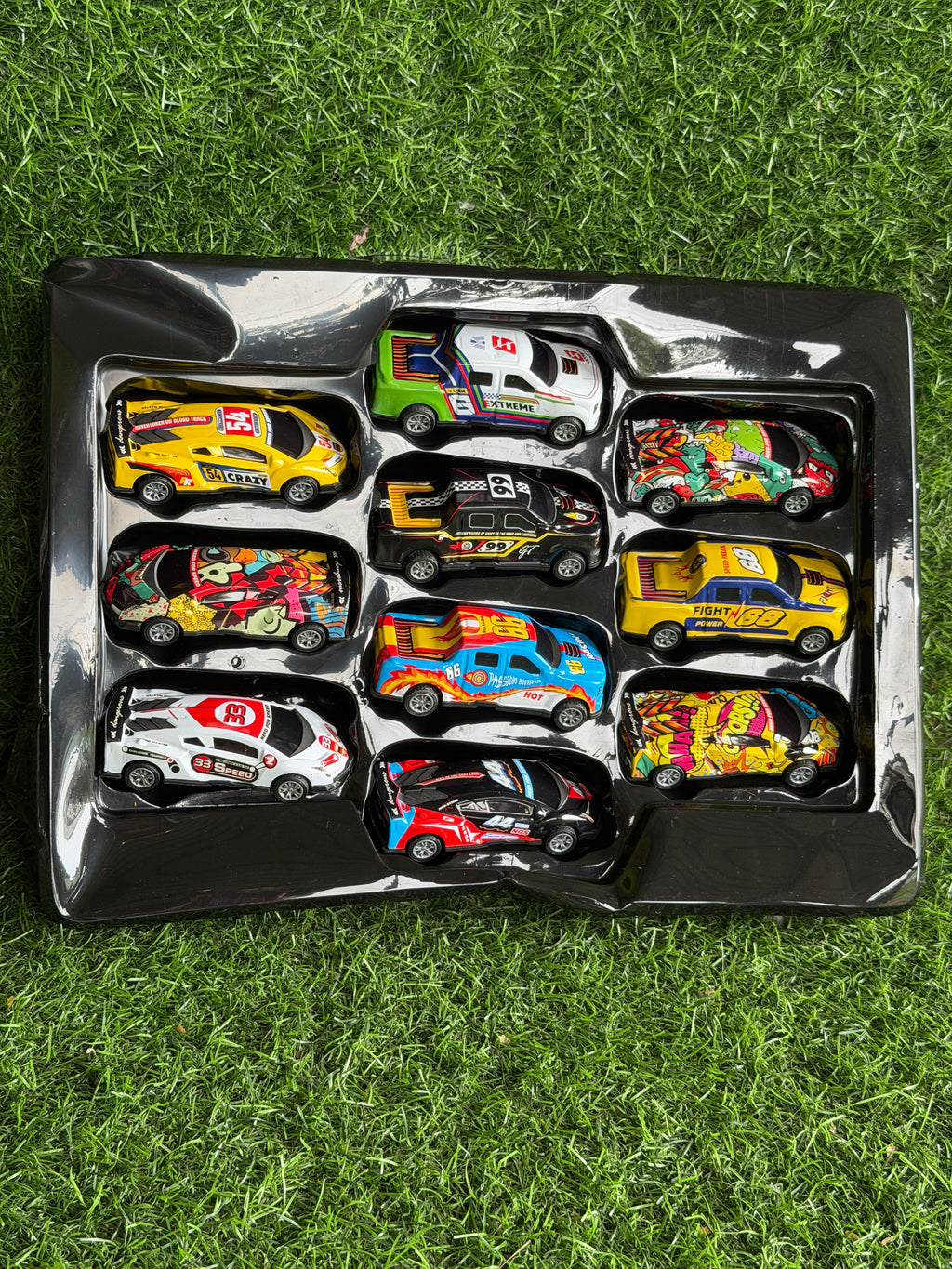 Metal Racing Cars Pack of 10