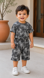 Charcoal Unisex Kids Co-ord Set