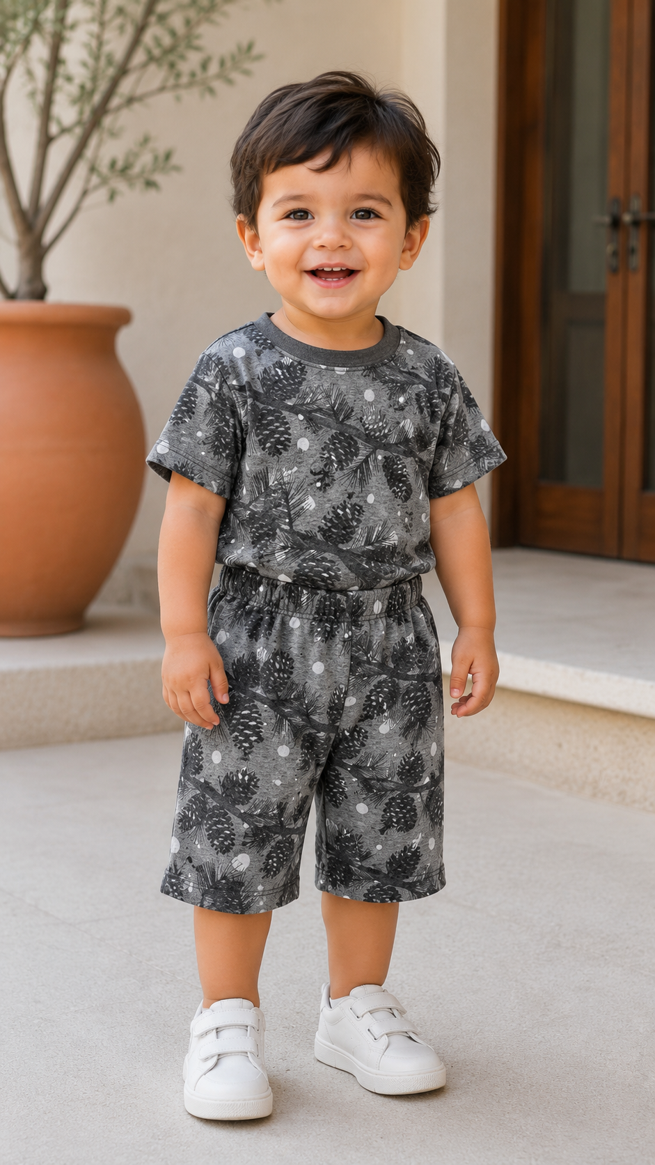 Charcoal Unisex Kids Co-ord Set