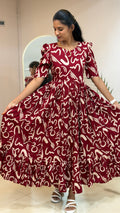 Cherry Red Heavy Rayon Maxi - 2973