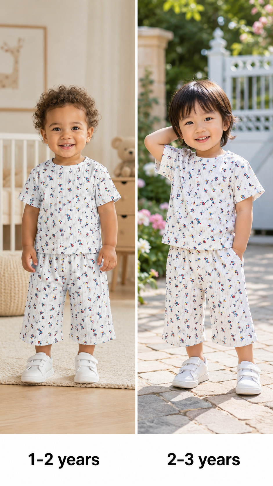 White Unisex Kids Co-ord Set
