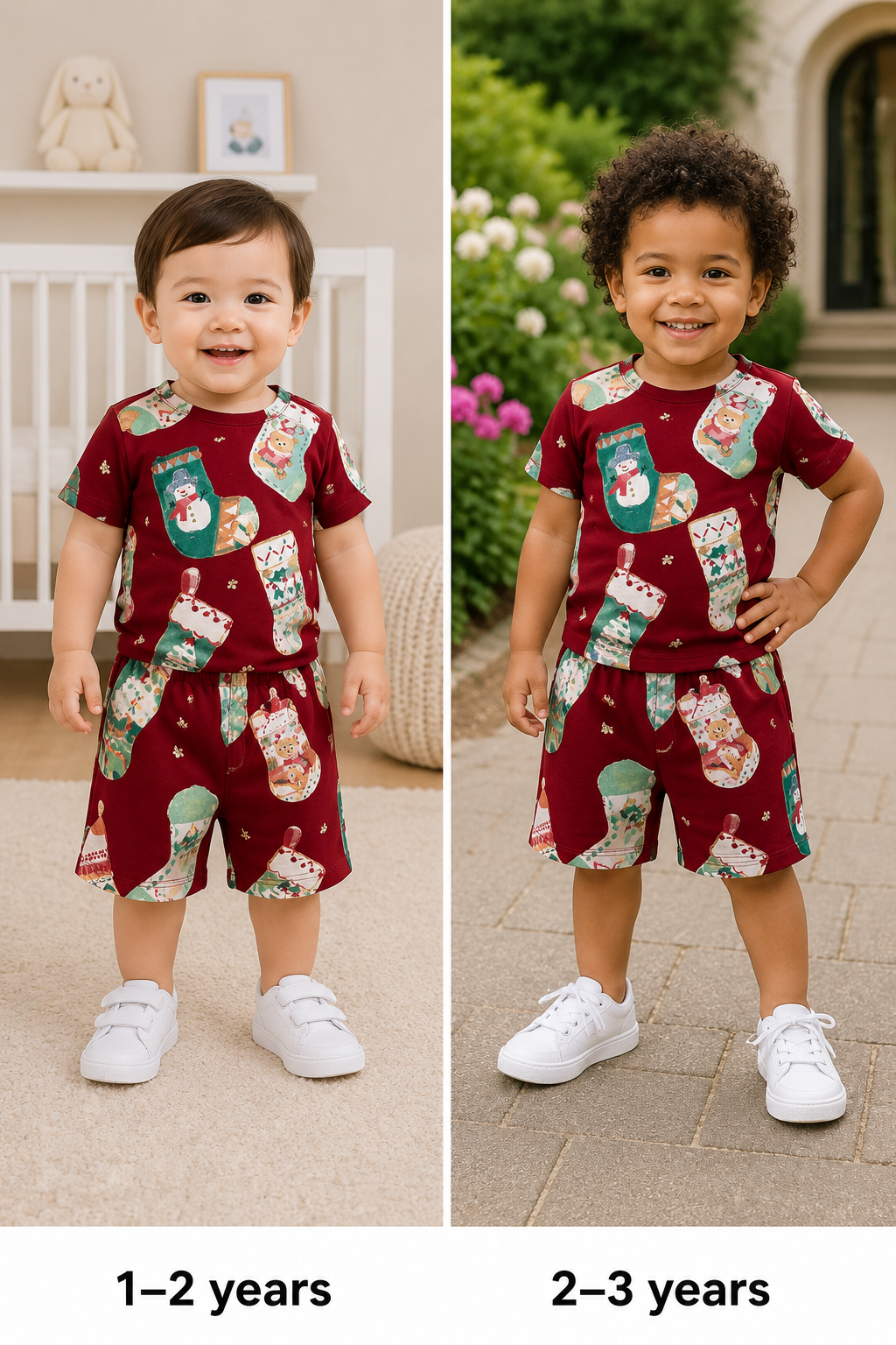 Maroon Unisex Kids Co-ord Set