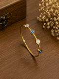 Evil Eye Crystal Gold Bracelet - 3398