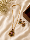 Antique Ruby Lakshmi Temple Jewellery Set - 3350