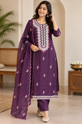 Deep Purple Roman Silk Set  - 3285