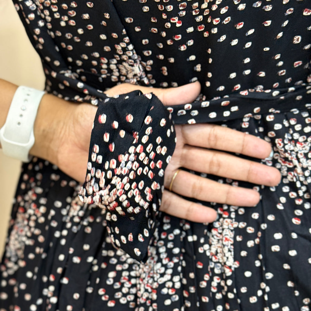 Black Dot Heavy Rayon Feeding Maxi - 2992