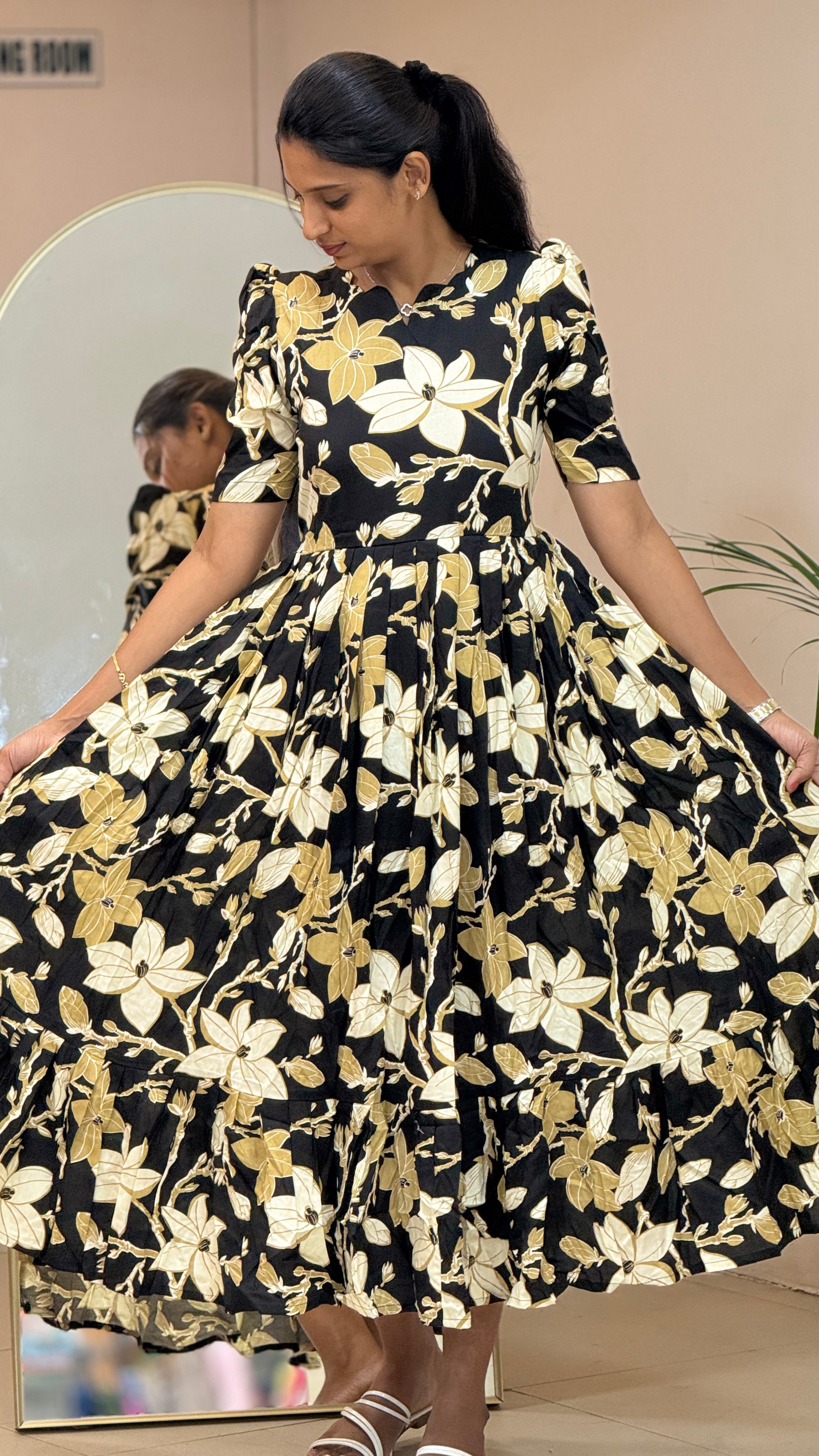 Black Rayon Maxi - 3098