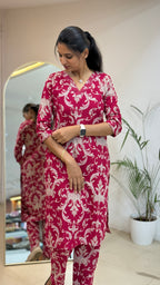Rani Pink Cotton Coord Set - 3150