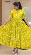 Lime Yellow Rayon Maxi - 3250