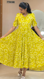 Lime Yellow Rayon Maxi - 3250