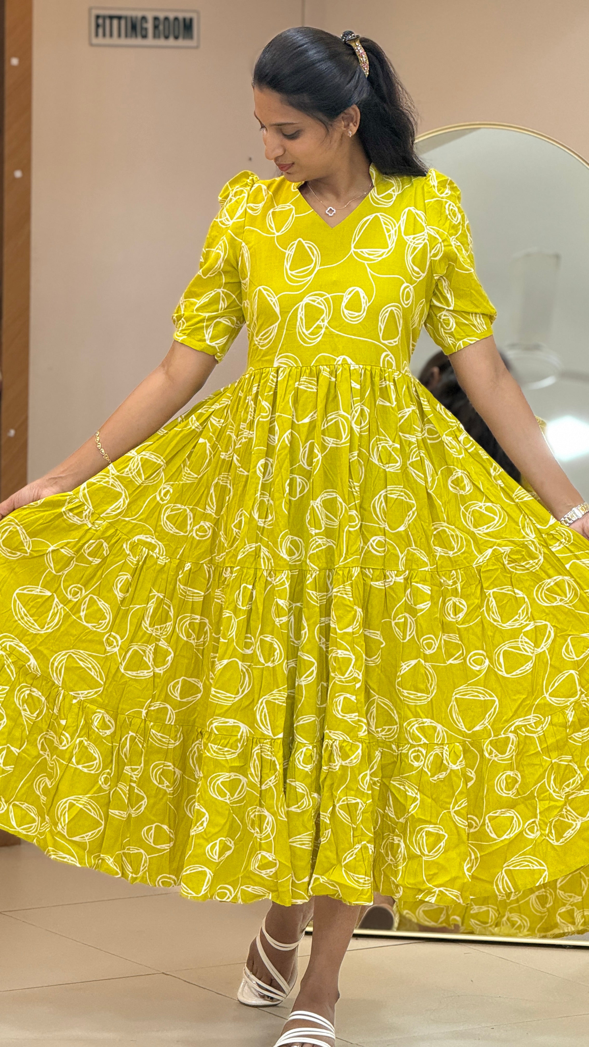 Lime Yellow Rayon Maxi - 3250