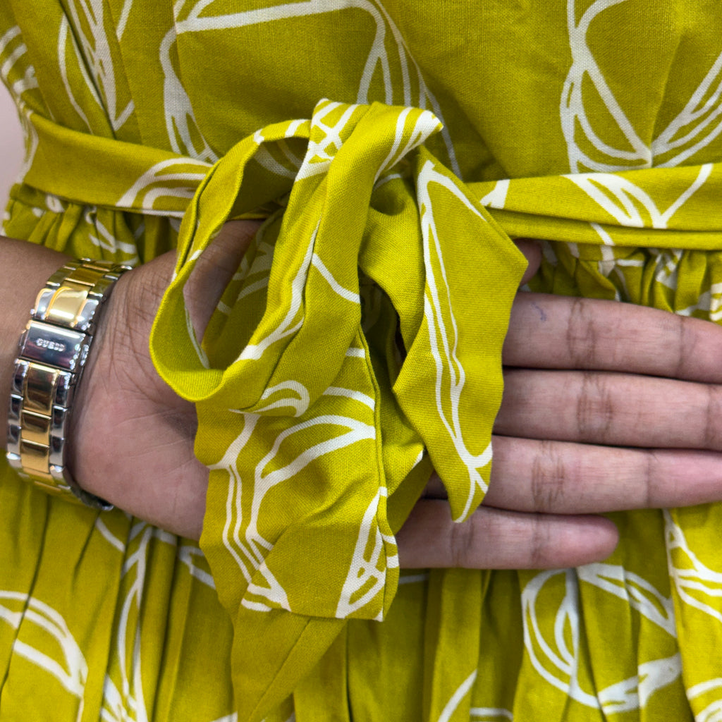 Lime Yellow Rayon Maxi - 3250