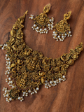 Lakshmi Antique Temple Imitation Jewellery With Earring