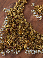 Lakshmi Antique Temple Imitation Jewellery With Earring