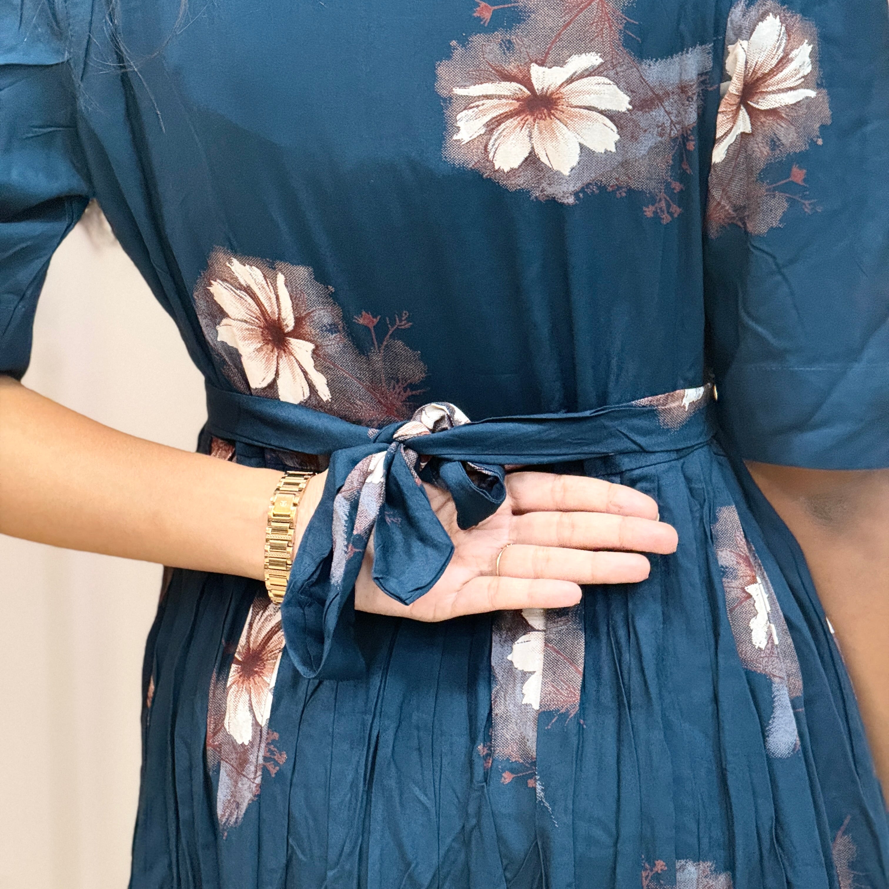 Rich Teal Blue Feeding Maxi