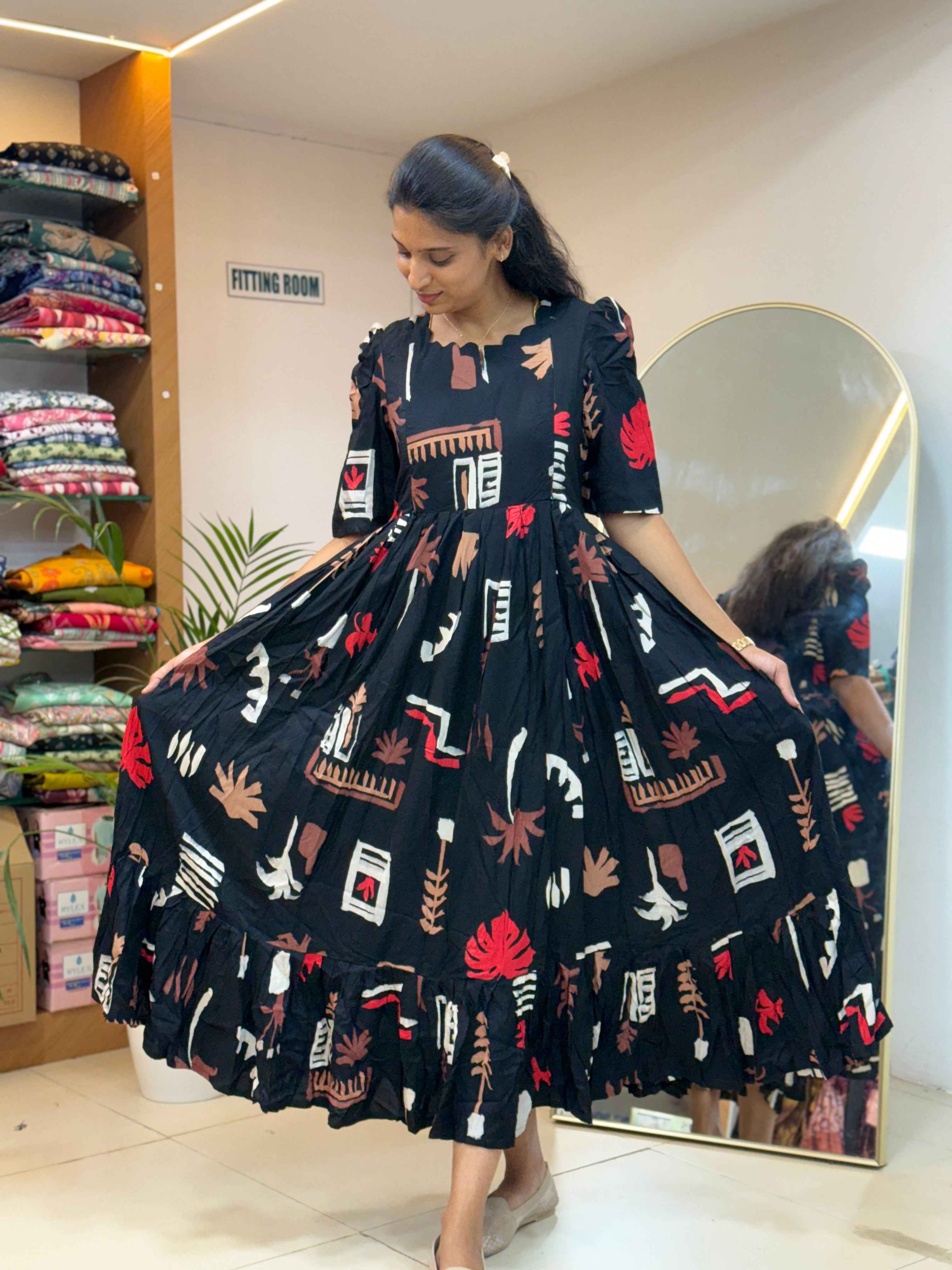 Ash Bloom Elegance Maxi