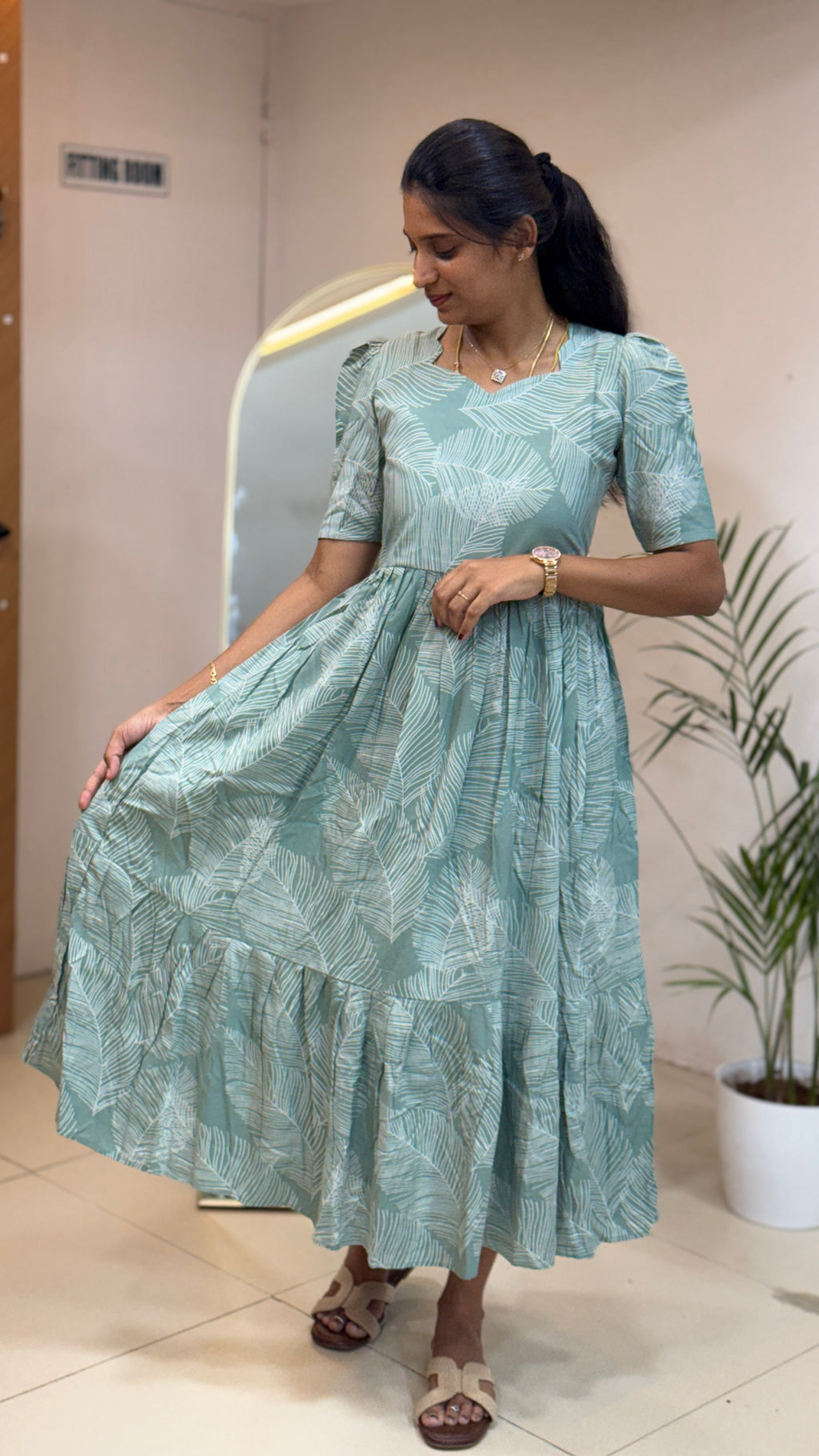 Piata Green Rayon Maxi - 2961