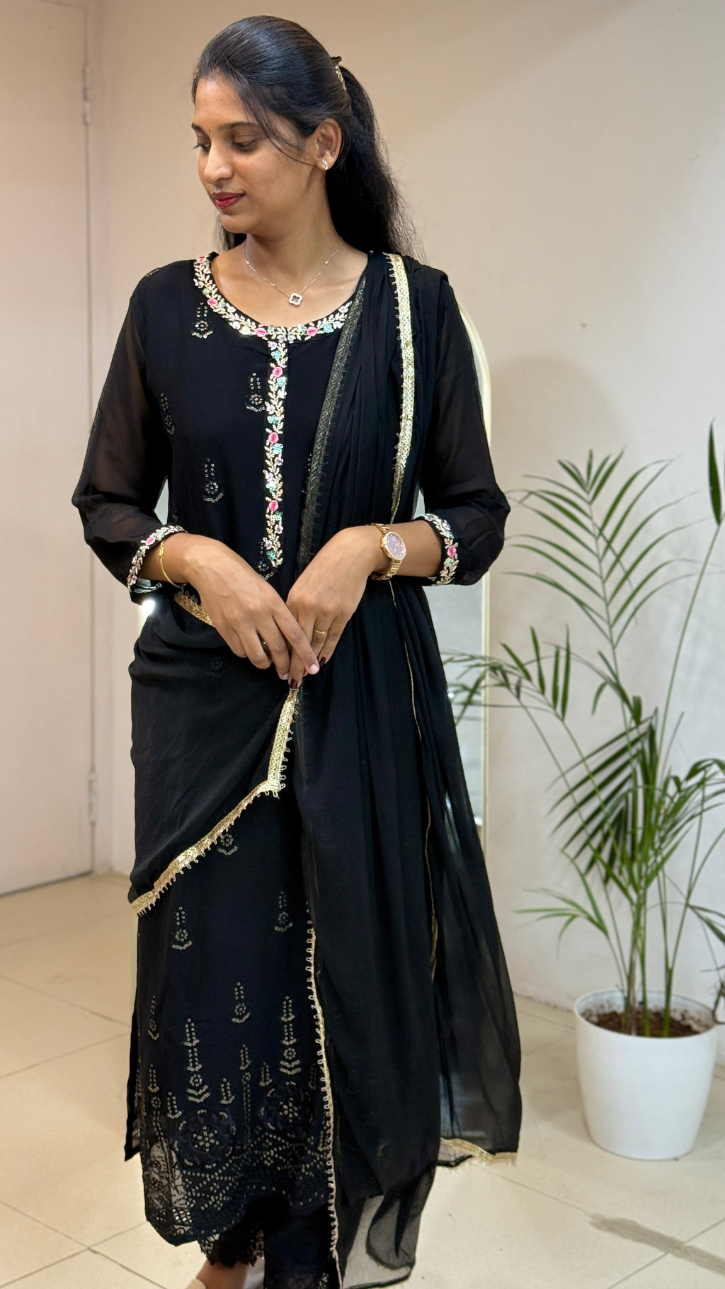 Black Grand Salwar Set -2980