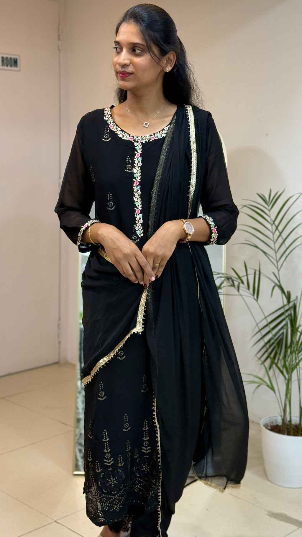 Black Grand Salwar Set -2980
