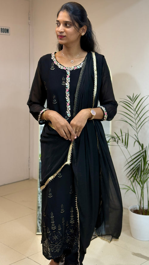 Black Grand Salwar Set -2980