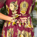 Purple Cotton Feeding Maxi - 3090