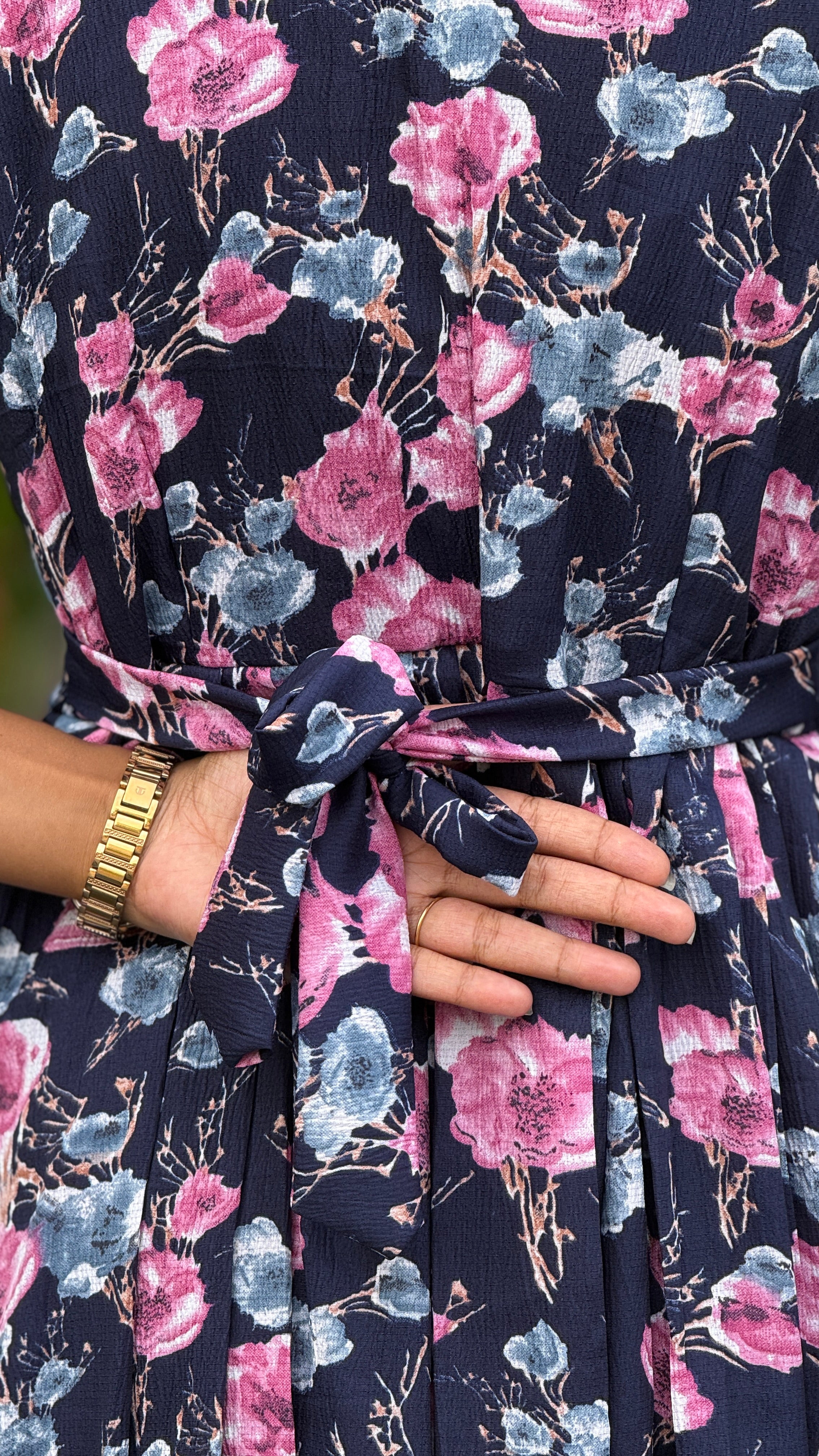 Navy Blue Delta Feexding Maxi - 3089