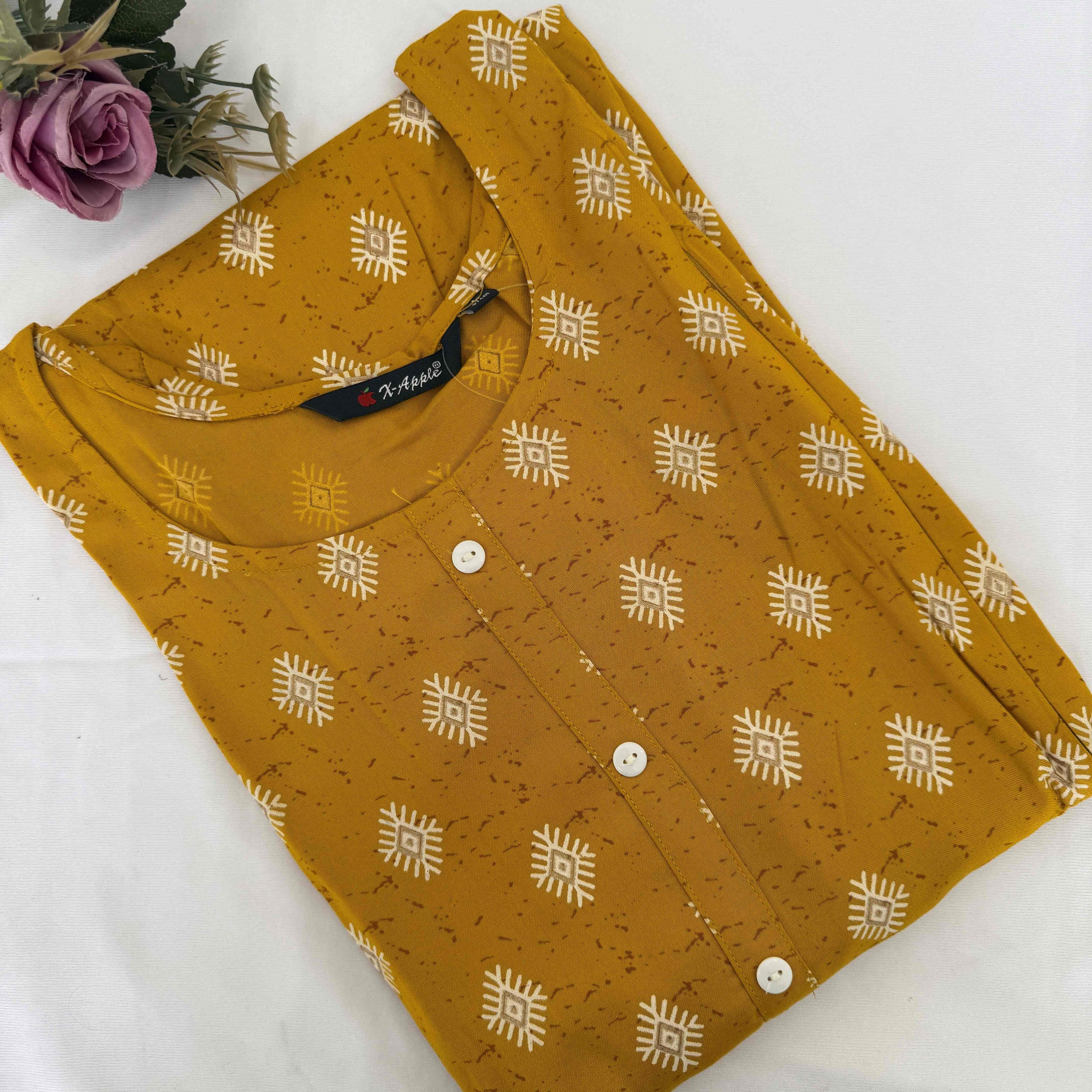 Mustard Yellow Feeding Kurti