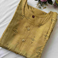 Light Mustard Feeding Kurti