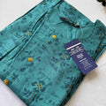 Teal Green Shade Zipped Feeding Kurti