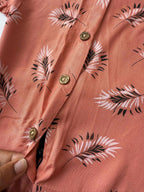Peach Colour Zipped Feeding Kurti