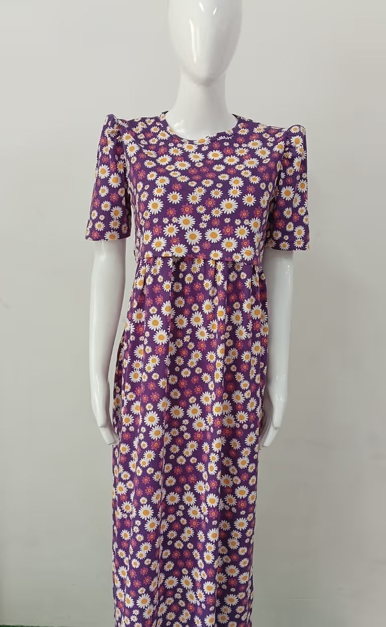 Bold Purple Zipless Maternity Wear
